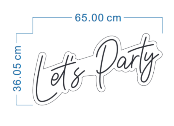 Let's Party Neon Sign