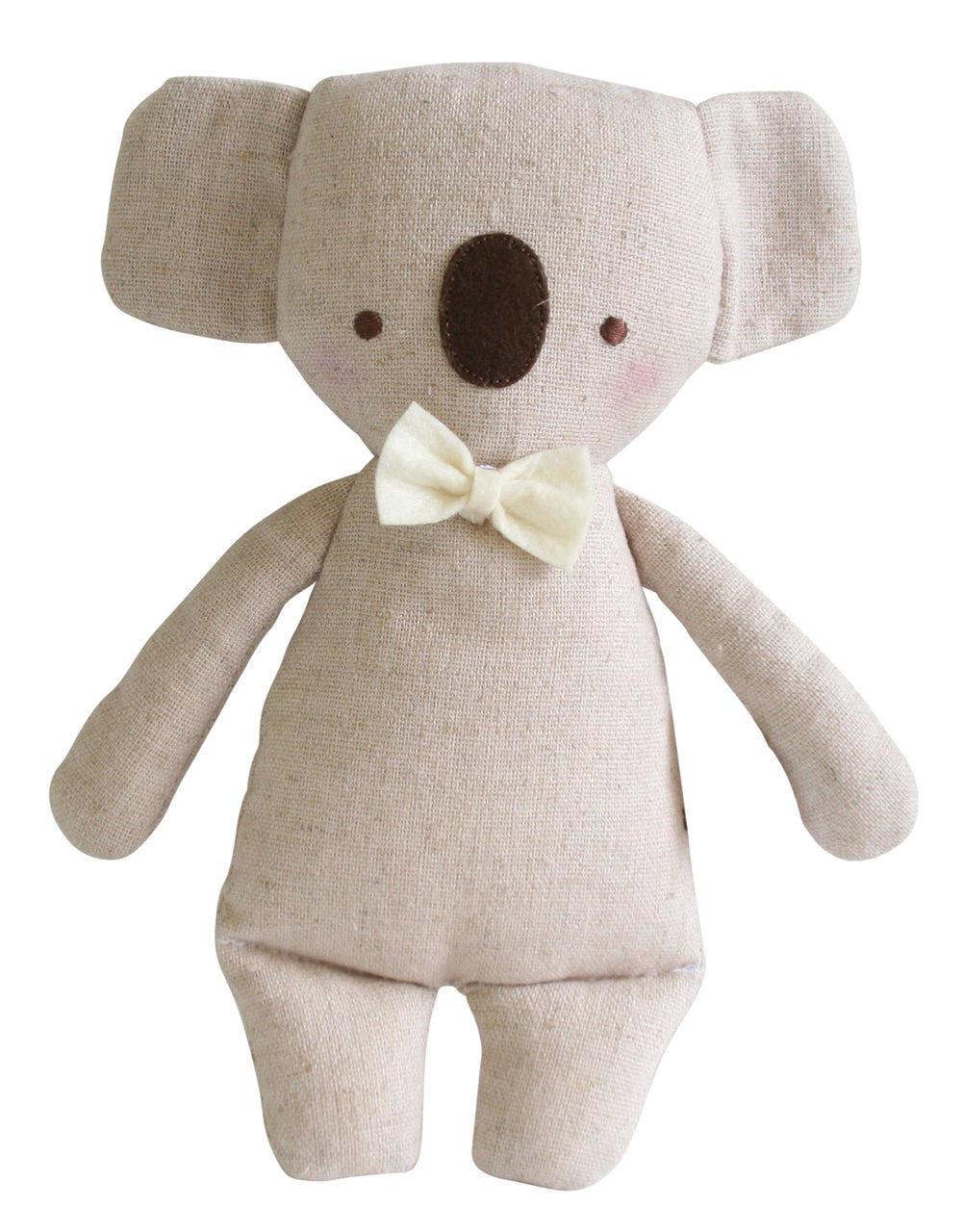 Linen Mini Koala Rattle