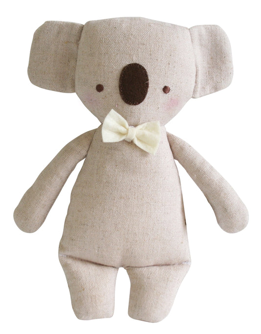 Linen Mini Koala Rattle